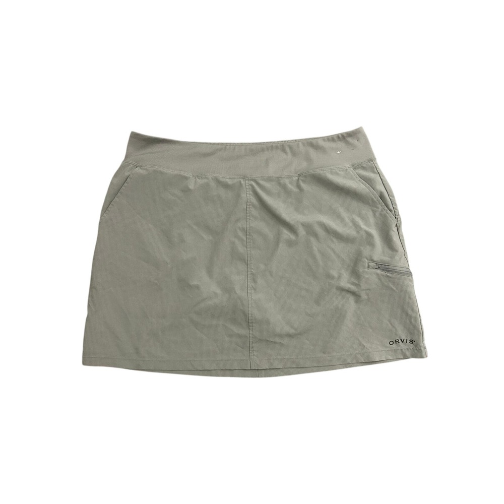 Orvis Skort Womens XL‎ Sage Green Excellent Ripstop Hiking Active Utility Skirt